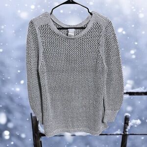 Chico's Gray Knit Sweater